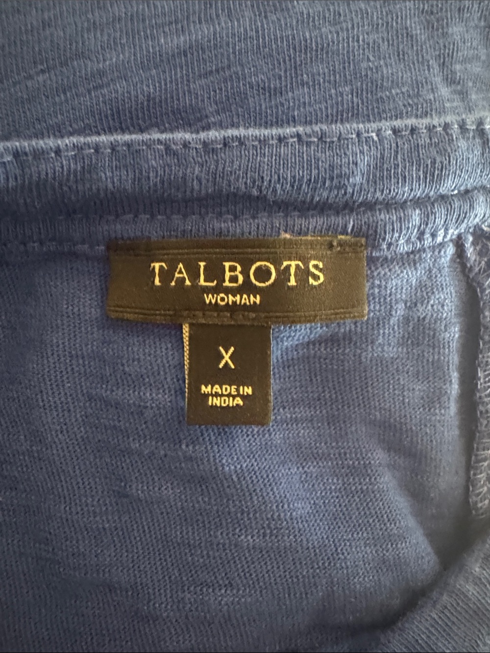 Talbots Classic Women's Crewneck Tee - Royal Blue Size X - Picture 9 of 10